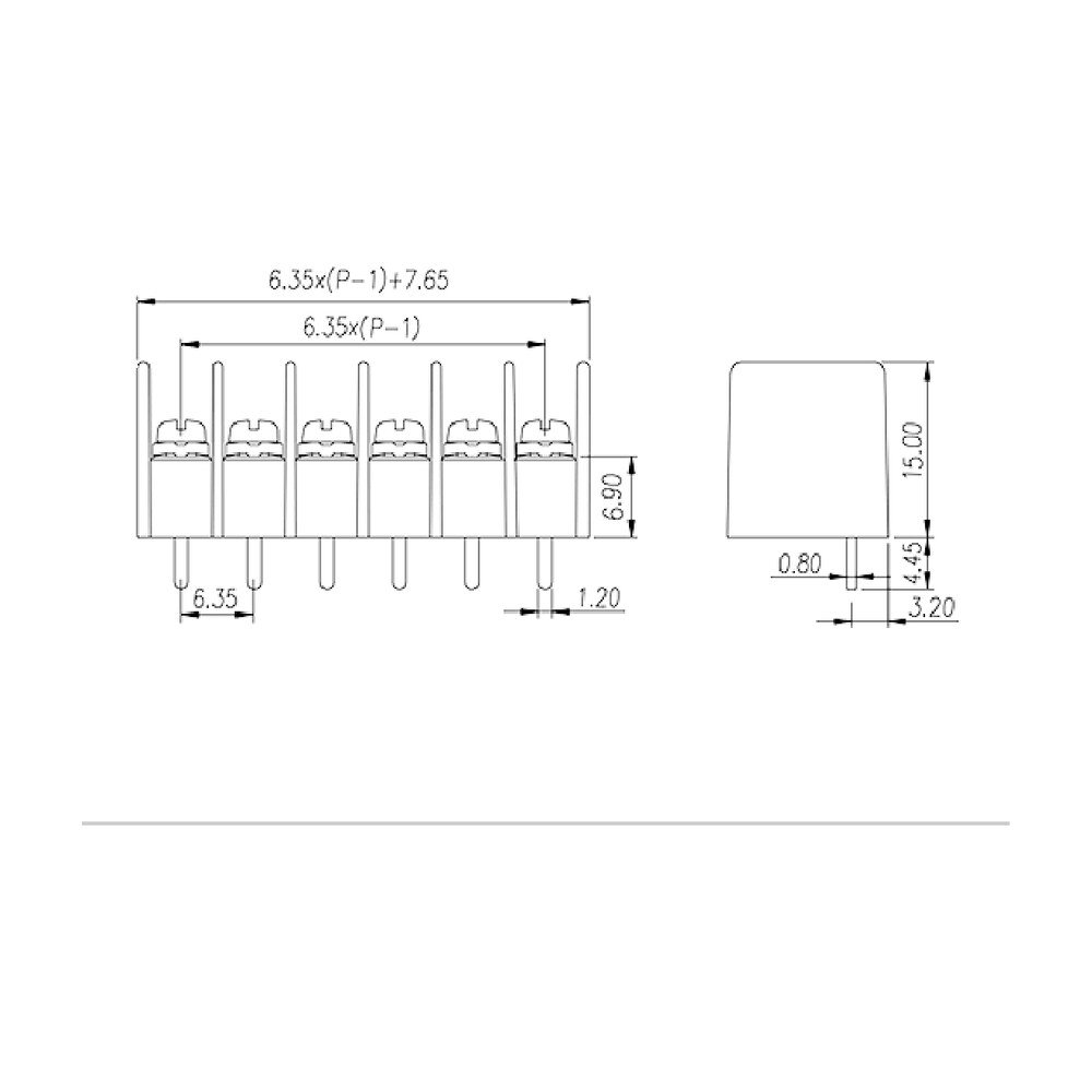 DT-15-B01W-XX — Barrier terminal blocks, Screw connection