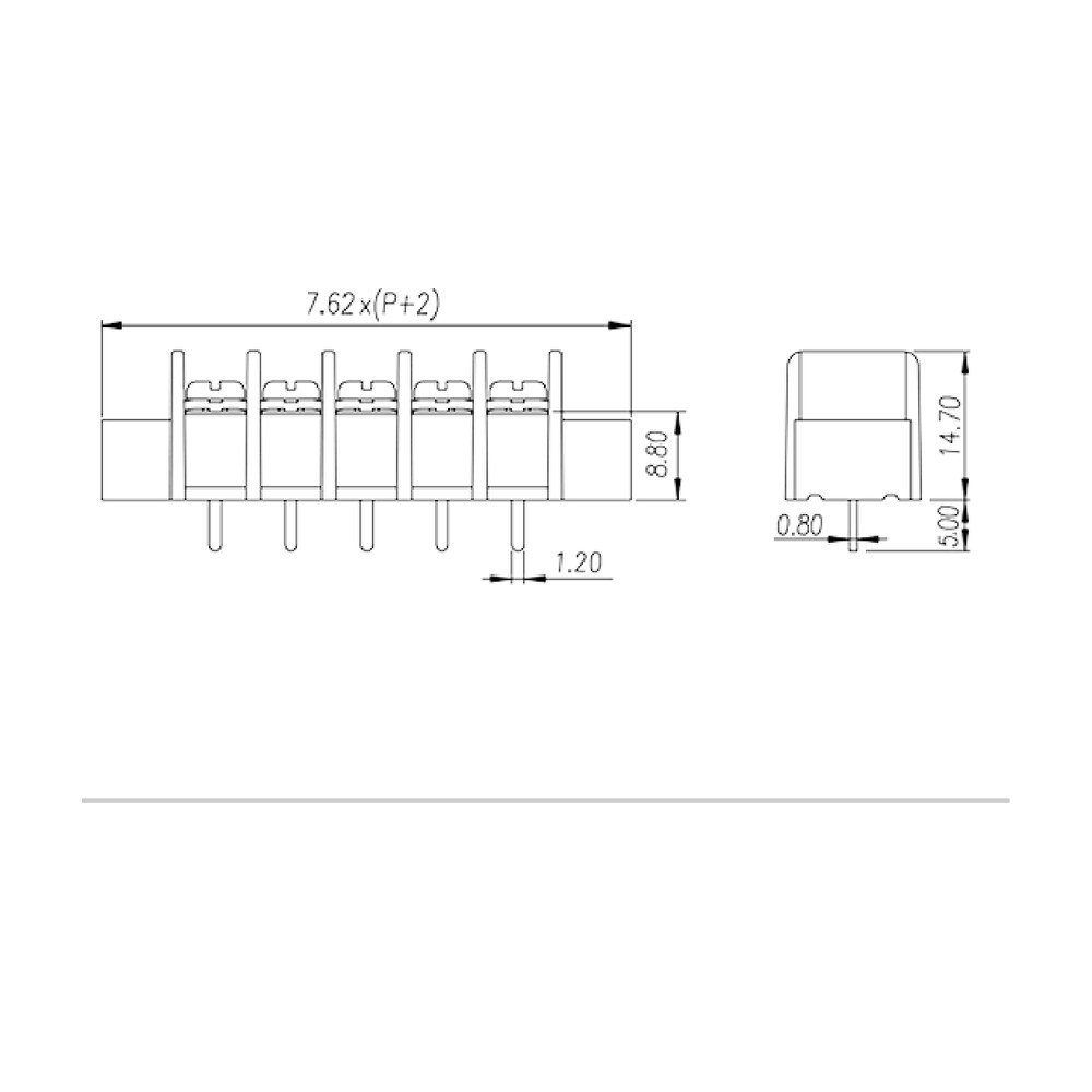 DT-25-A01W-XX — Barrier terminal blocks, Screw connection