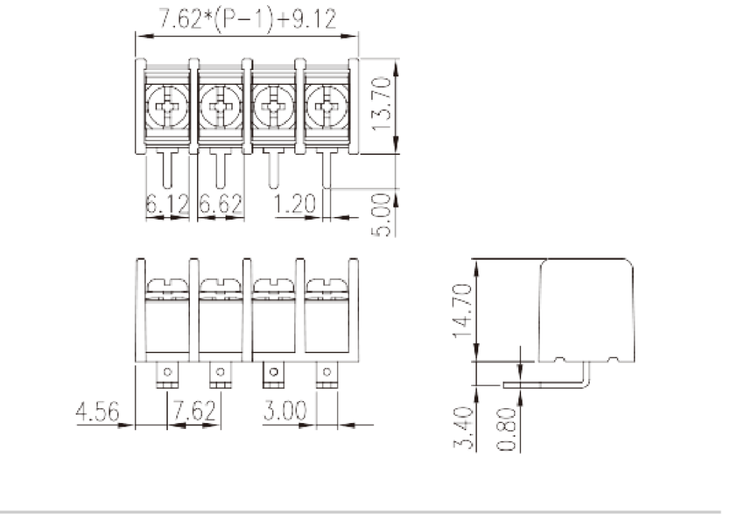 DT-25-B14W-XX — Barrier terminal blocks, Screw connection