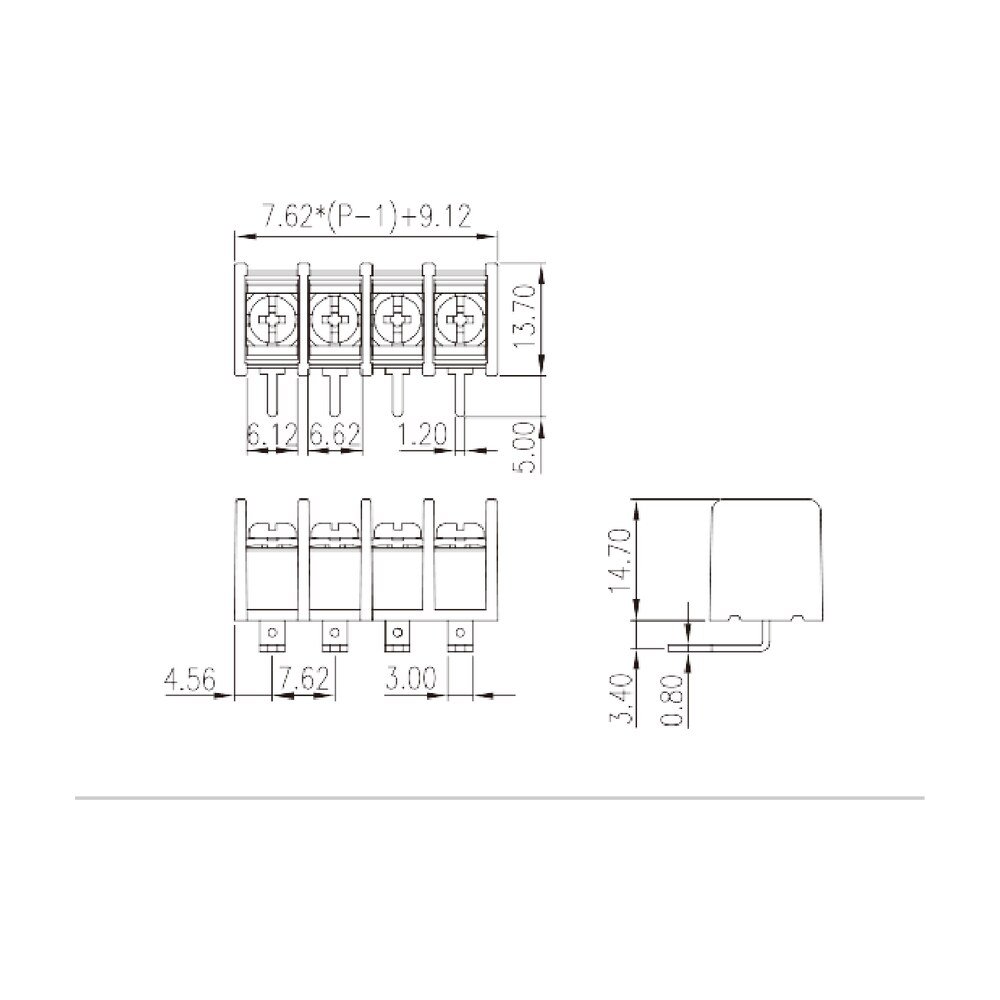 DT-25-B14W-XX — Barrier terminal blocks, Screw connection