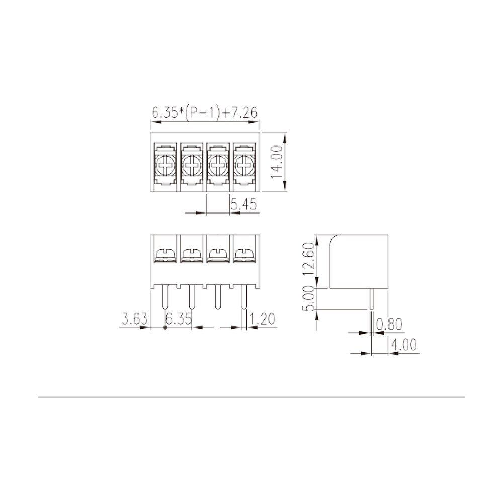 DT-29-B01W-XX — Barrier terminal blocks, Screw connection