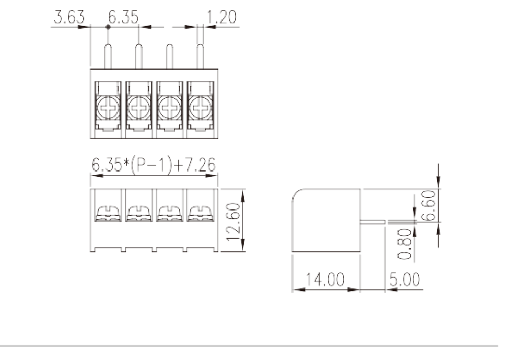 DT-29-B02W-XX — Barrier terminal blocks, Screw connection