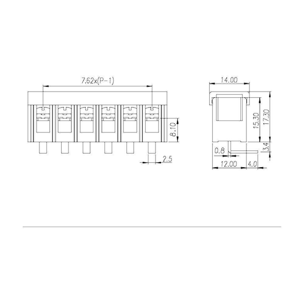 DT-2C-B14W-XX — Barrier terminal blocks , Screw connection