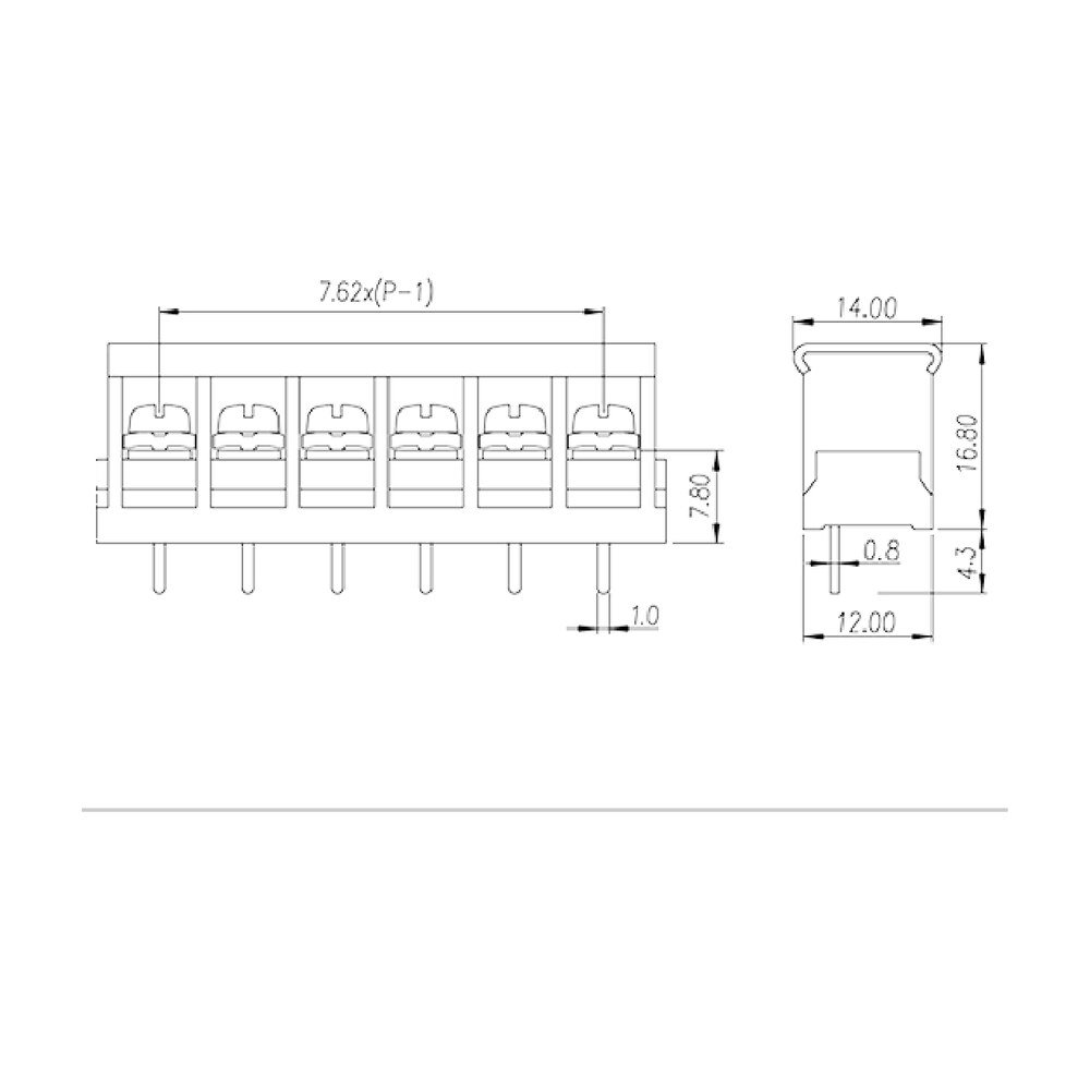 DT-2G-B07W-XX — Barrier terminal blocks , Screw connection