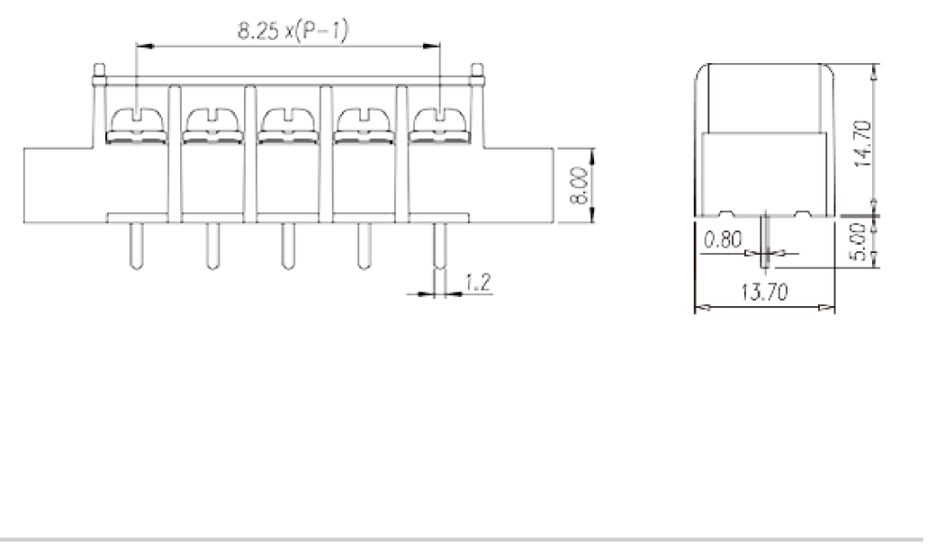 DT-35-A01W-XX — Barrier terminal blocks, Screw connection