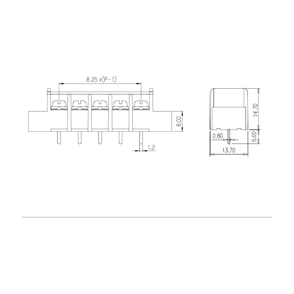 DT-35-A01W-XX — Barrier terminal blocks, Screw connection