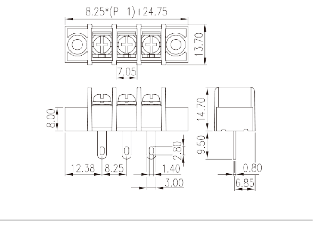 DT-35-A02W-XX — Barrier terminal blocks, Screw connection