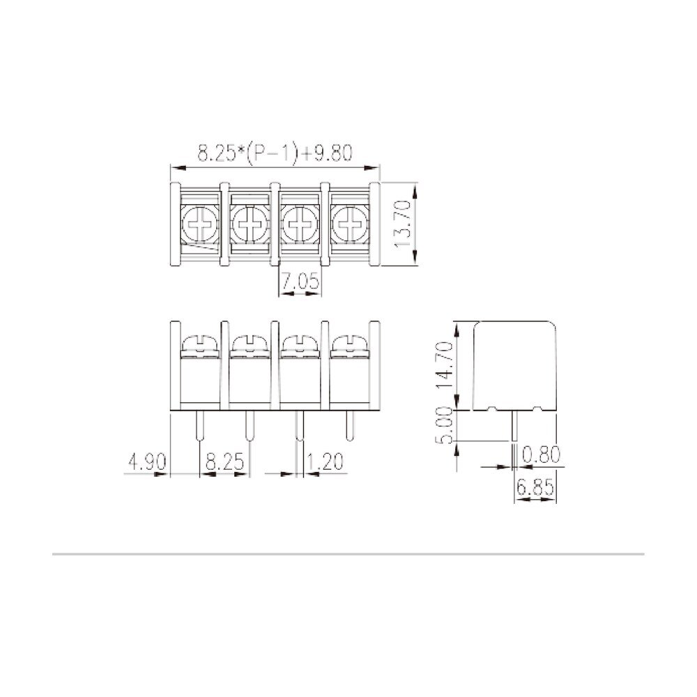 DT-35-B01W-XX — Barrier terminal blocks, Screw connection