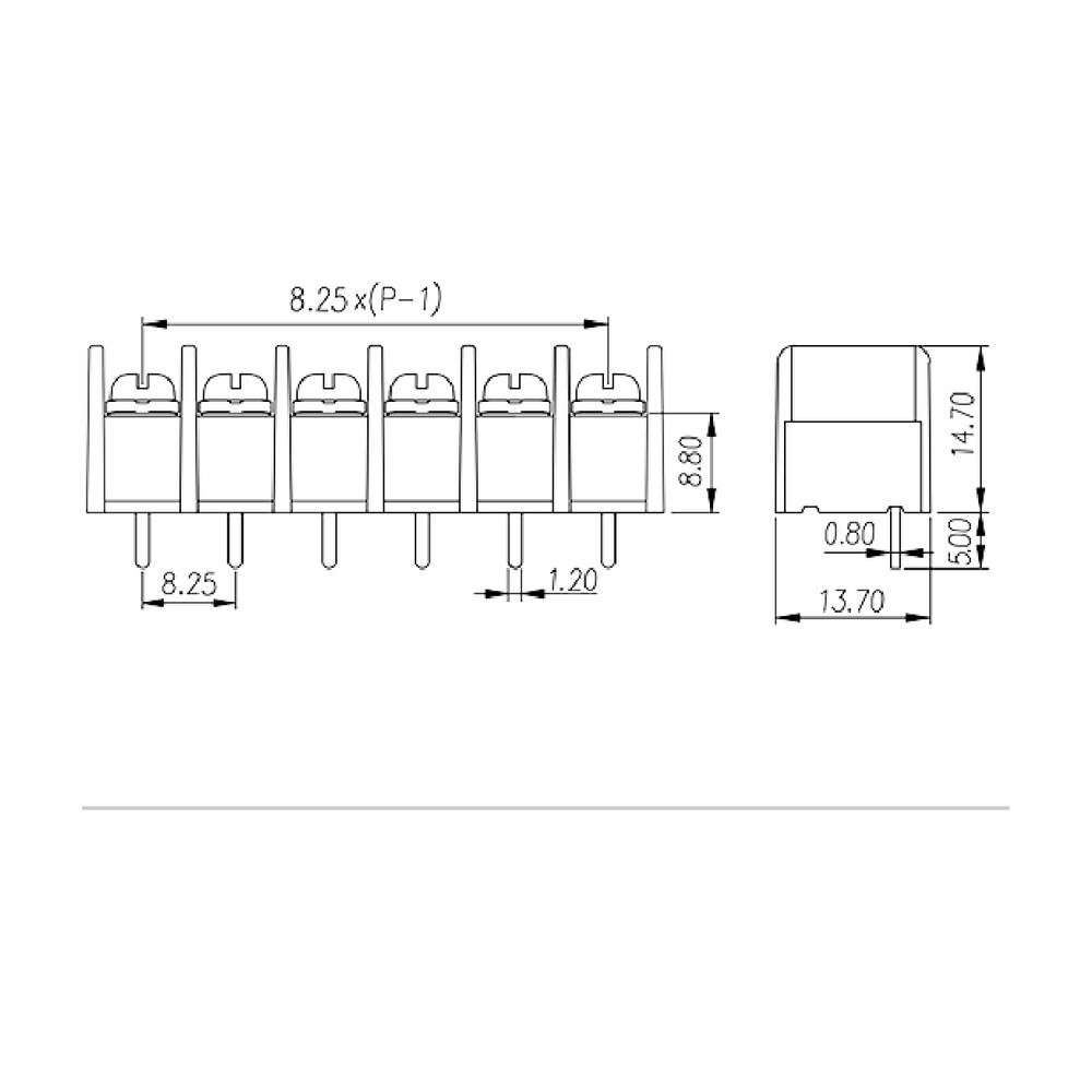 DT-35-B07W-XX — Barrier terminal blocks, Screw connection