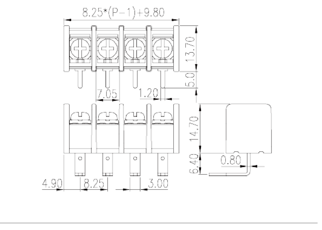 DT-35-B25W-XX — Barrier terminal blocks, Screw connection