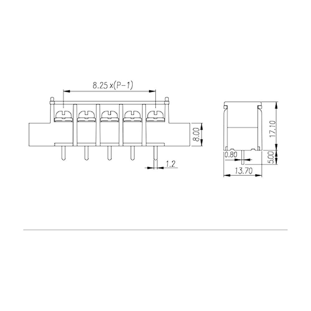 DT-35C-A01W-XX — Barrier terminal blocks, Screw connection