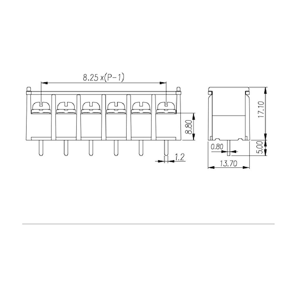 DT-35C-B01W-XX — Barrier terminal blocks , Screw connection