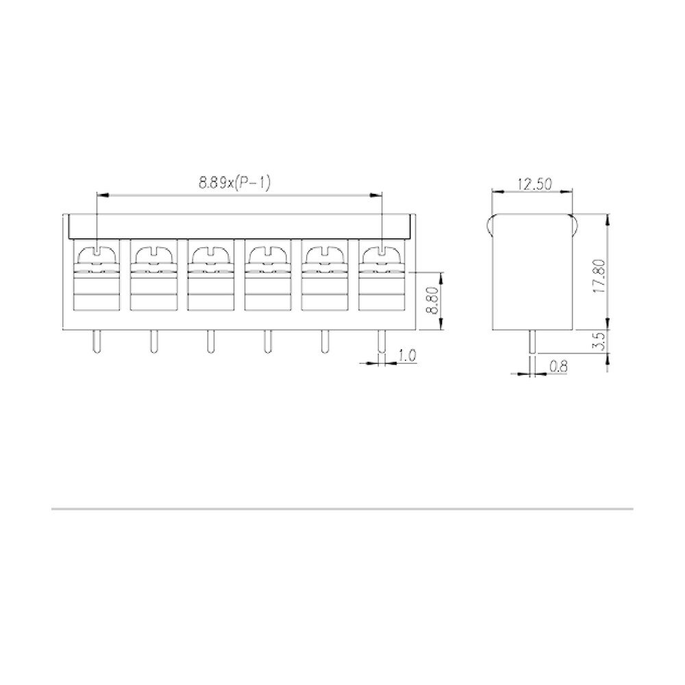 DT-3C-B01W-XX — Barrier terminal blocks , Screw connection