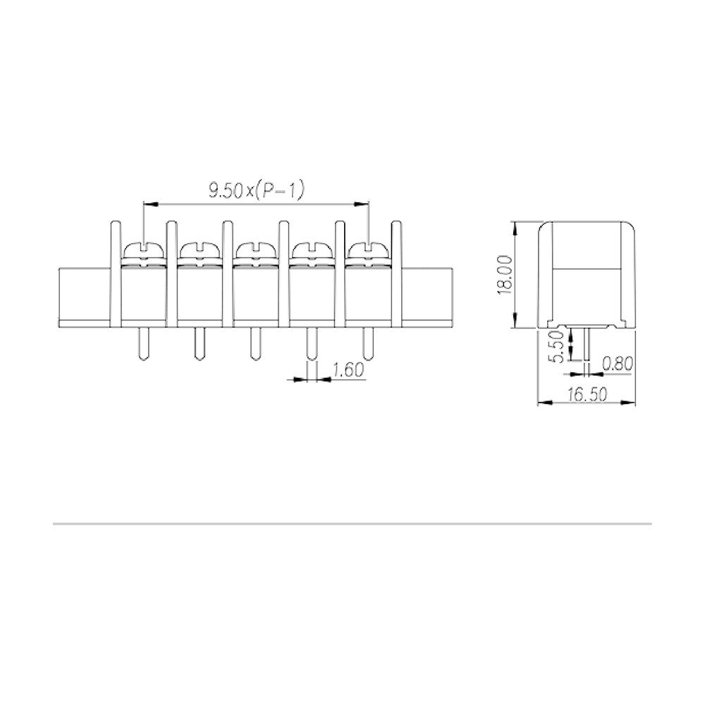 DT-45-A01W-XX — Barrier terminal blocks , Screw connection