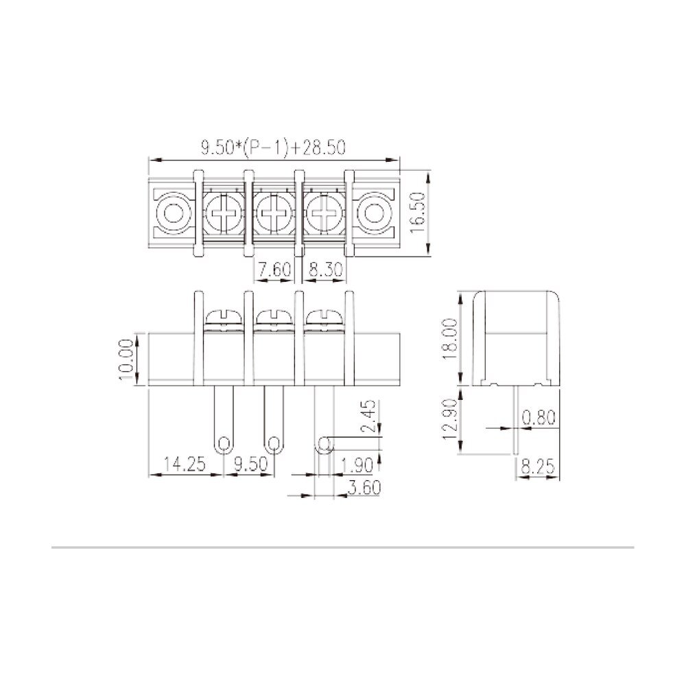 DT-45-A02W-XX — Barrier terminal blocks, Screw connection