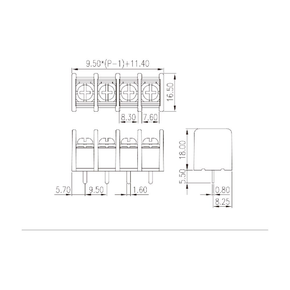 DT-45-B01W-XX — Barrier terminal blocks , Screw connection