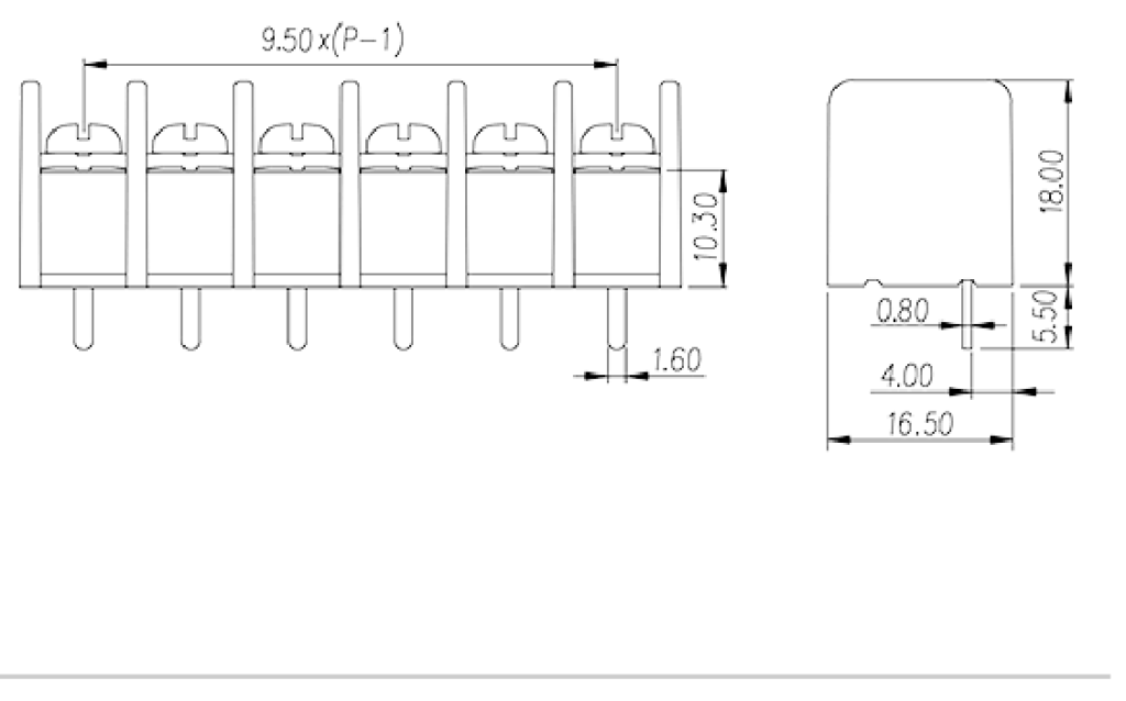 DT-45-B06W-XX — Barrier terminal blocks , Screw connection
