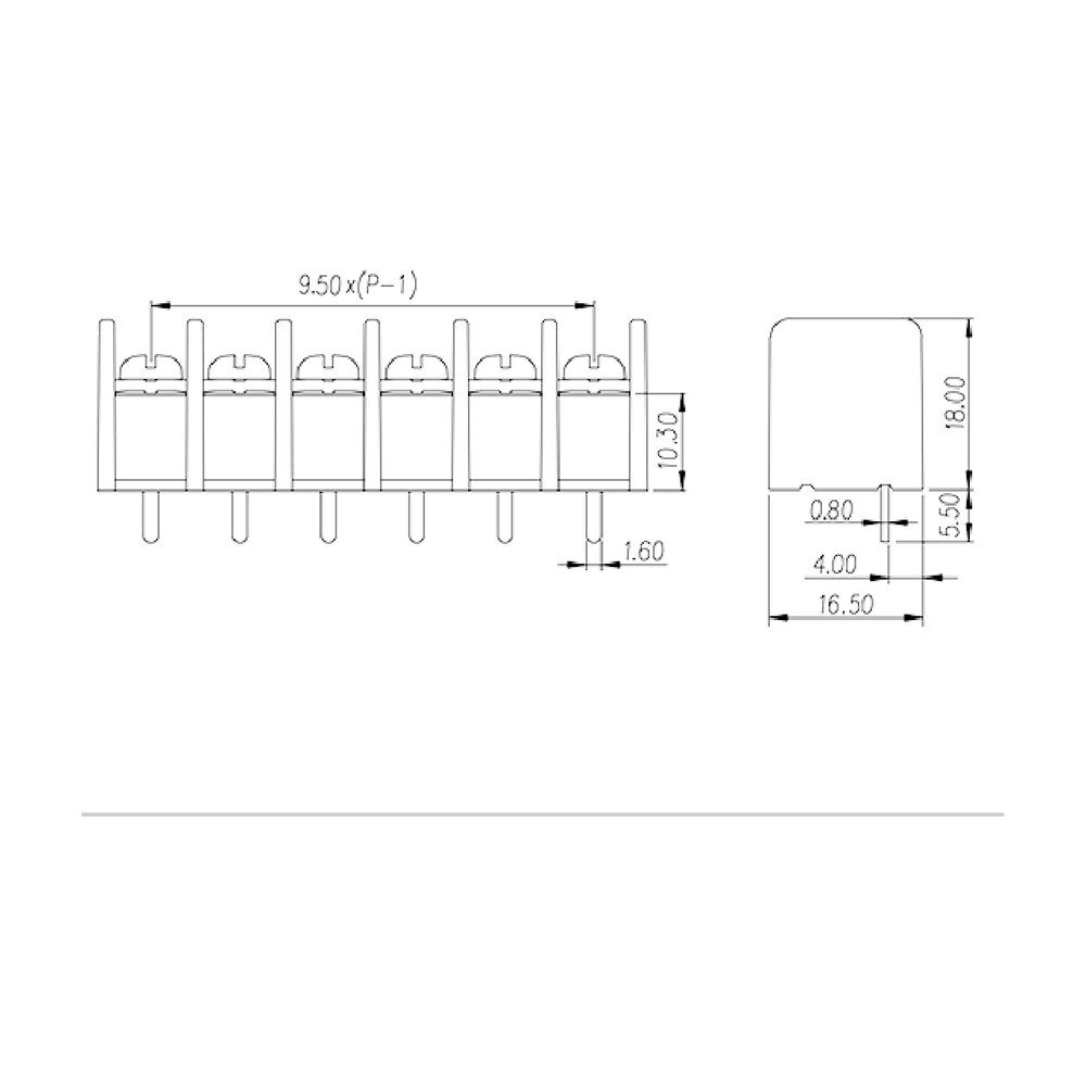 DT-45-B06W-XX — Barrier terminal blocks , Screw connection