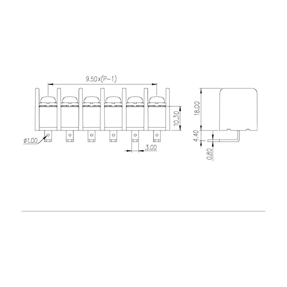 DT-45-B14W-XX — Barrier terminal blocks , Screw connection