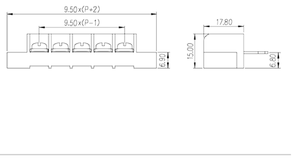 DT-49-A04W-XX — Barrier terminal blocks , Screw connection