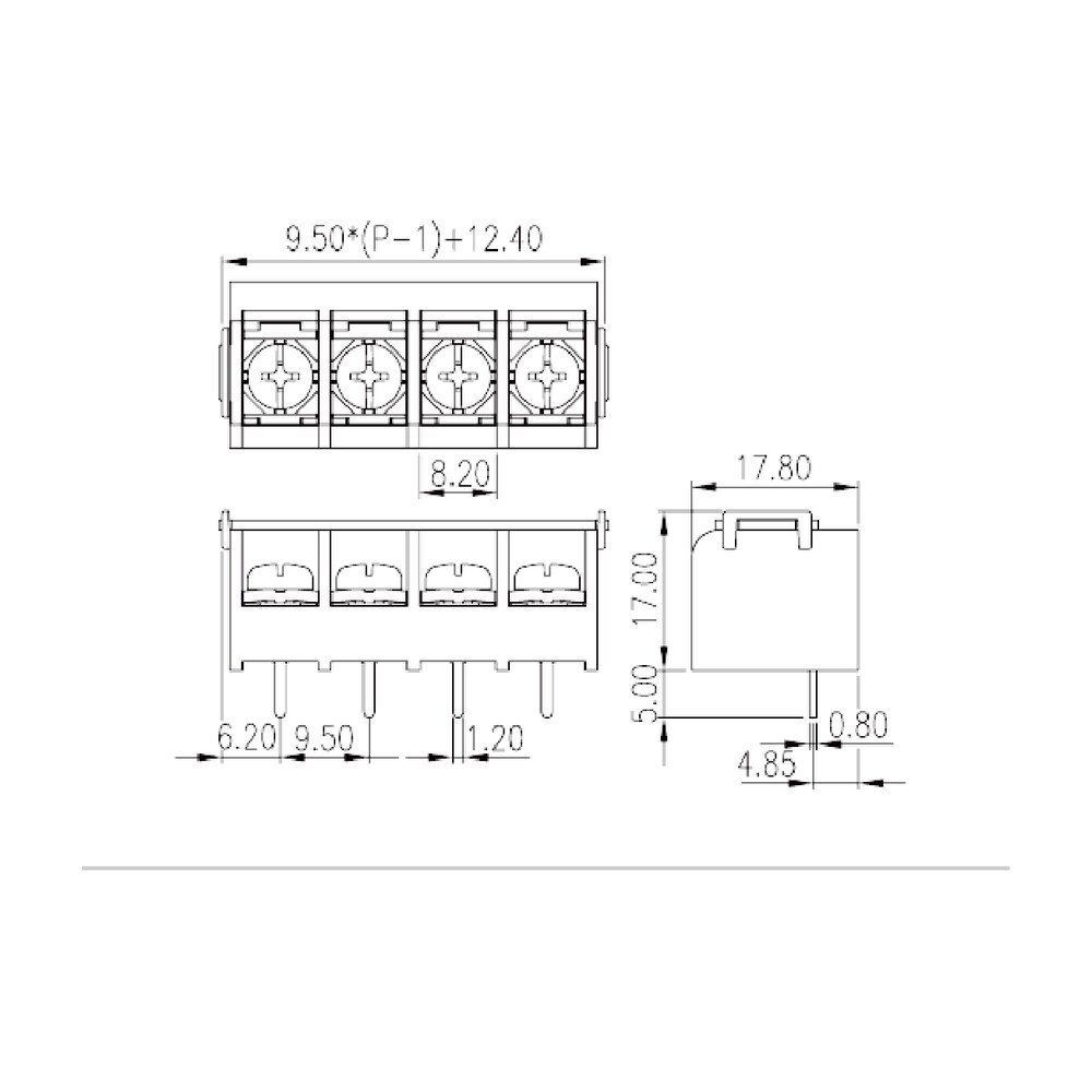 DT-49-C01W-XX — Barrier terminal blocks , Screw connection
