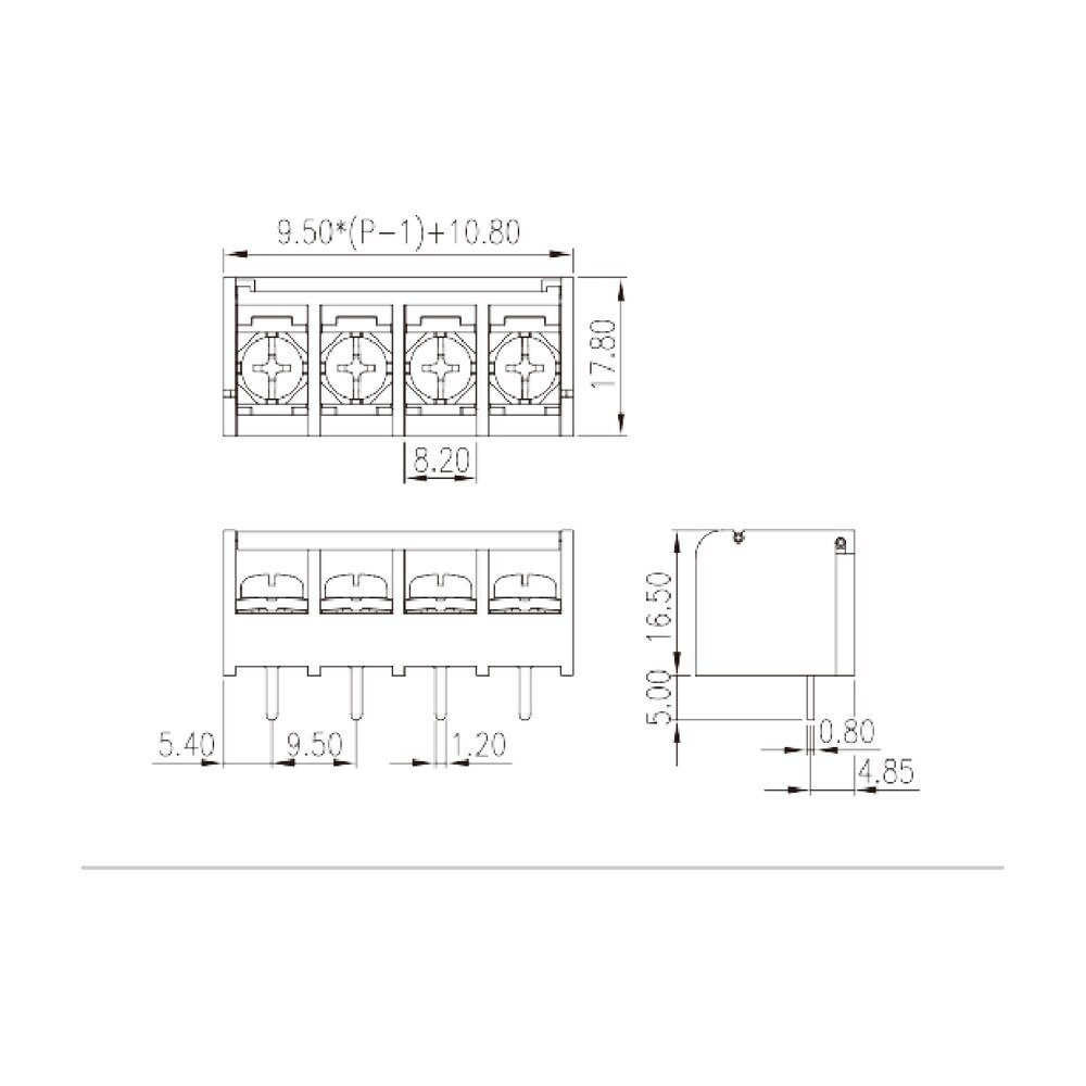DT-49-C91W-XX — Barrier terminal blocks , Screw connection