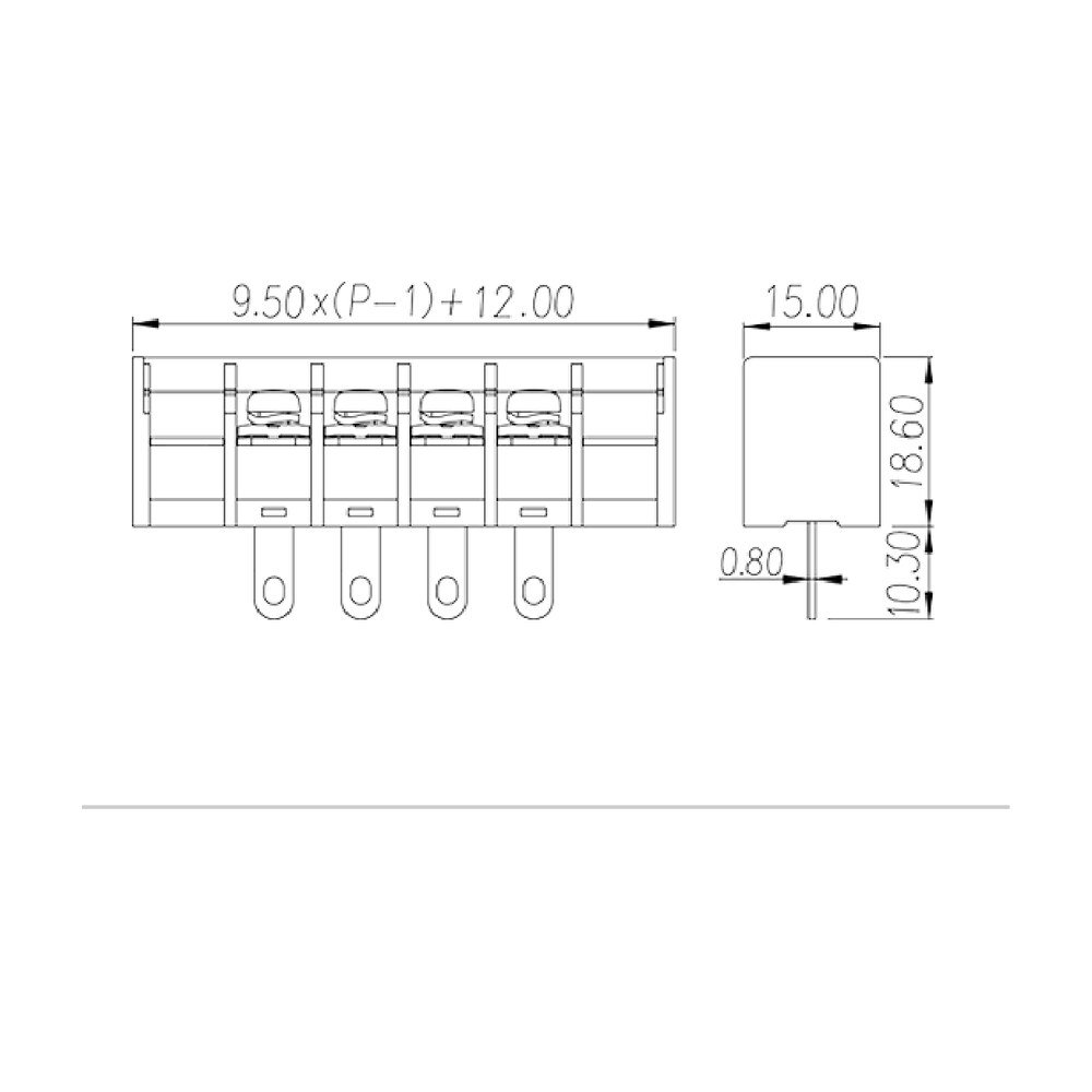 DT-4C-A02W-XX — Barrier terminal blocks , Screw connection