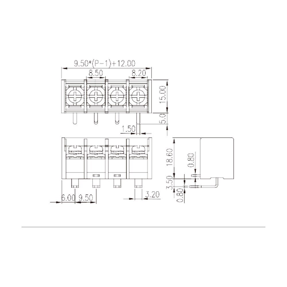 DT-4C-B14W-XX — Barrier terminal blocks , Screw connection
