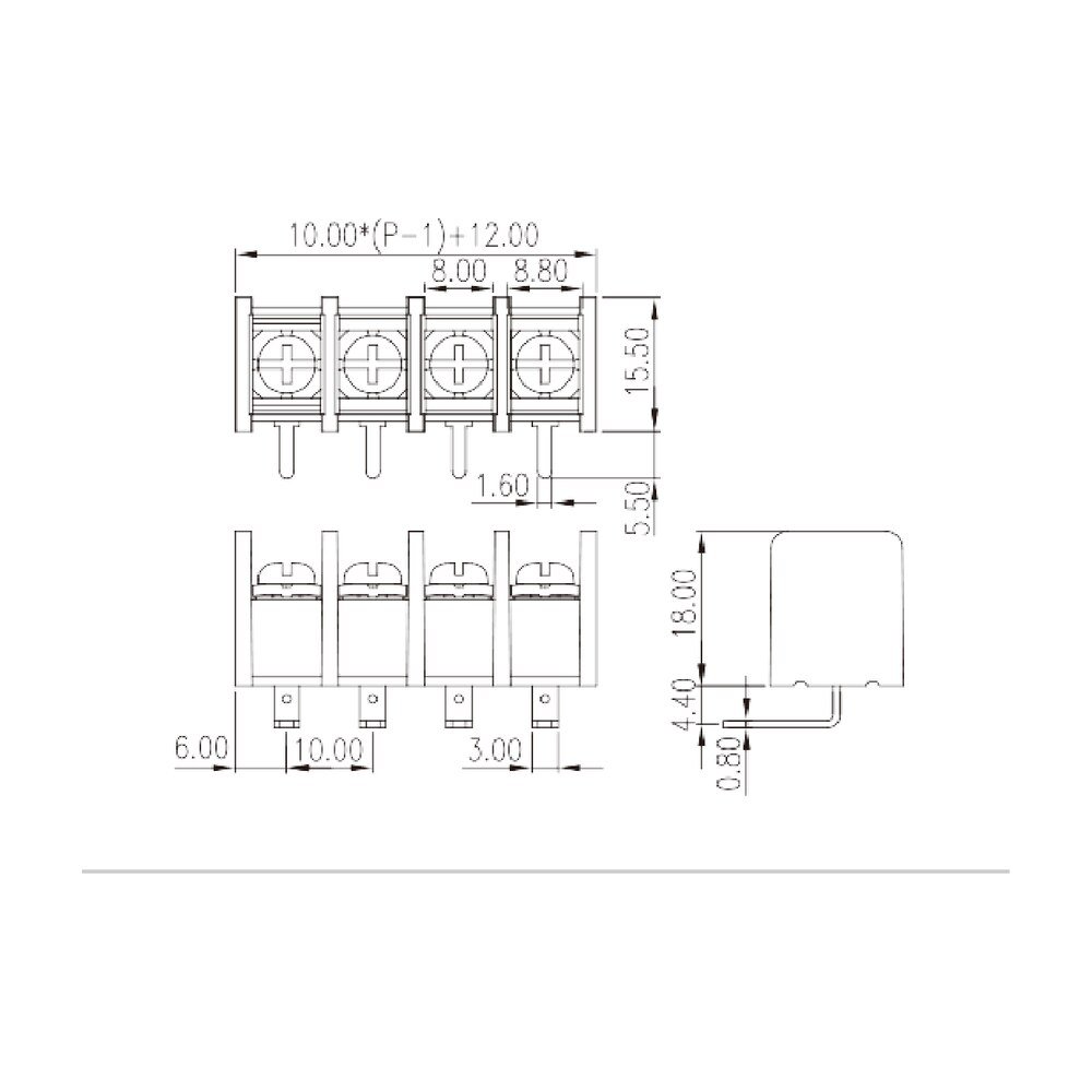 DT-55-B14W-XX — Barrier terminal blocks, Screw connection