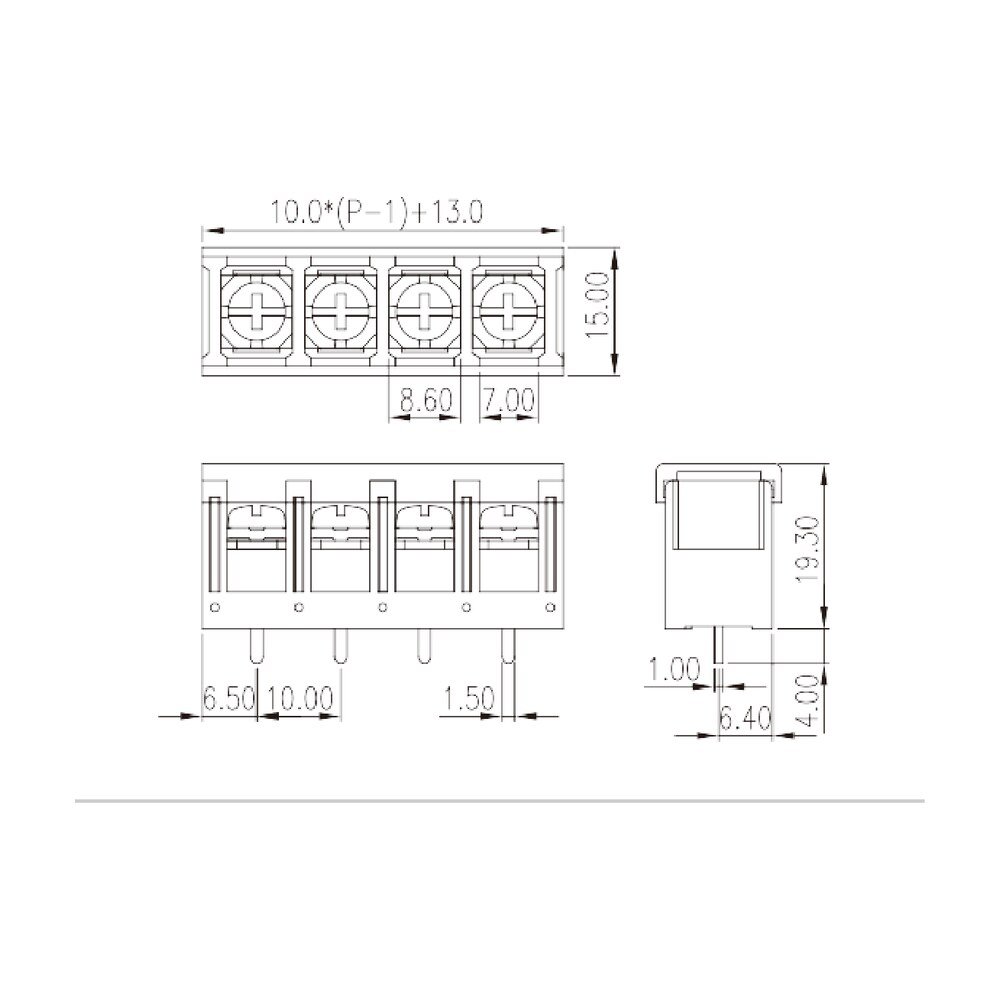 DT-5C-B01W-XX — Barrier terminal blocks, Screw connection