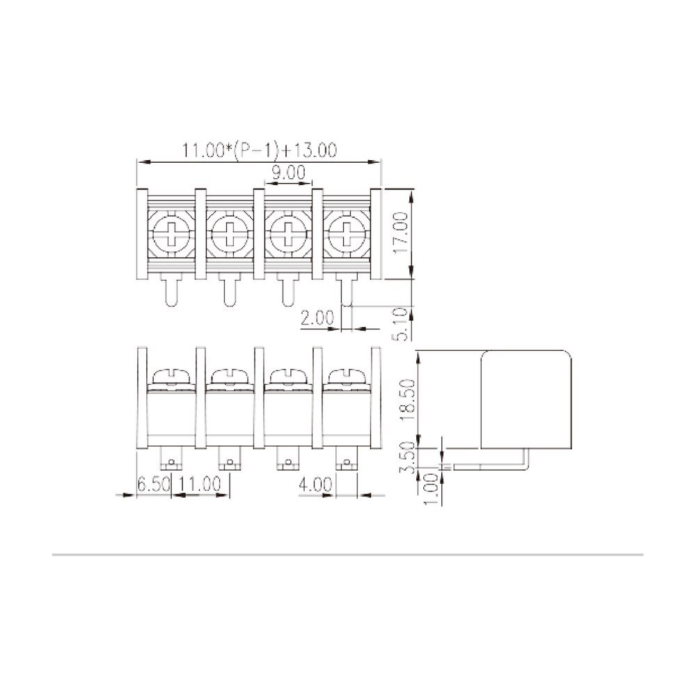 DT-65-B14W-XX — Barrier terminal blocks , Screw connection