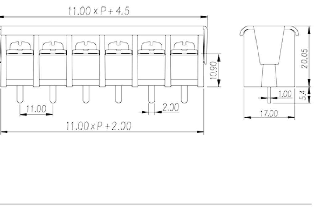 DT-65-C01W-XX — Barrier terminal blocks , Screw connection