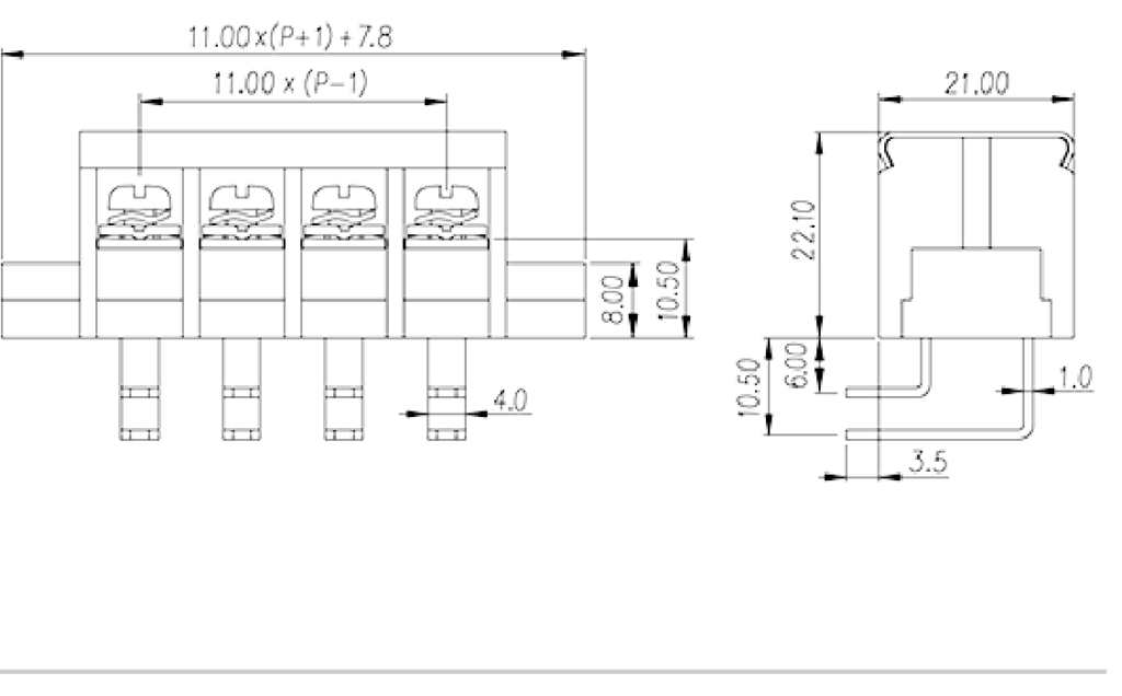 DT-66-A11W-XX — Barrier terminal blocks , Screw connection