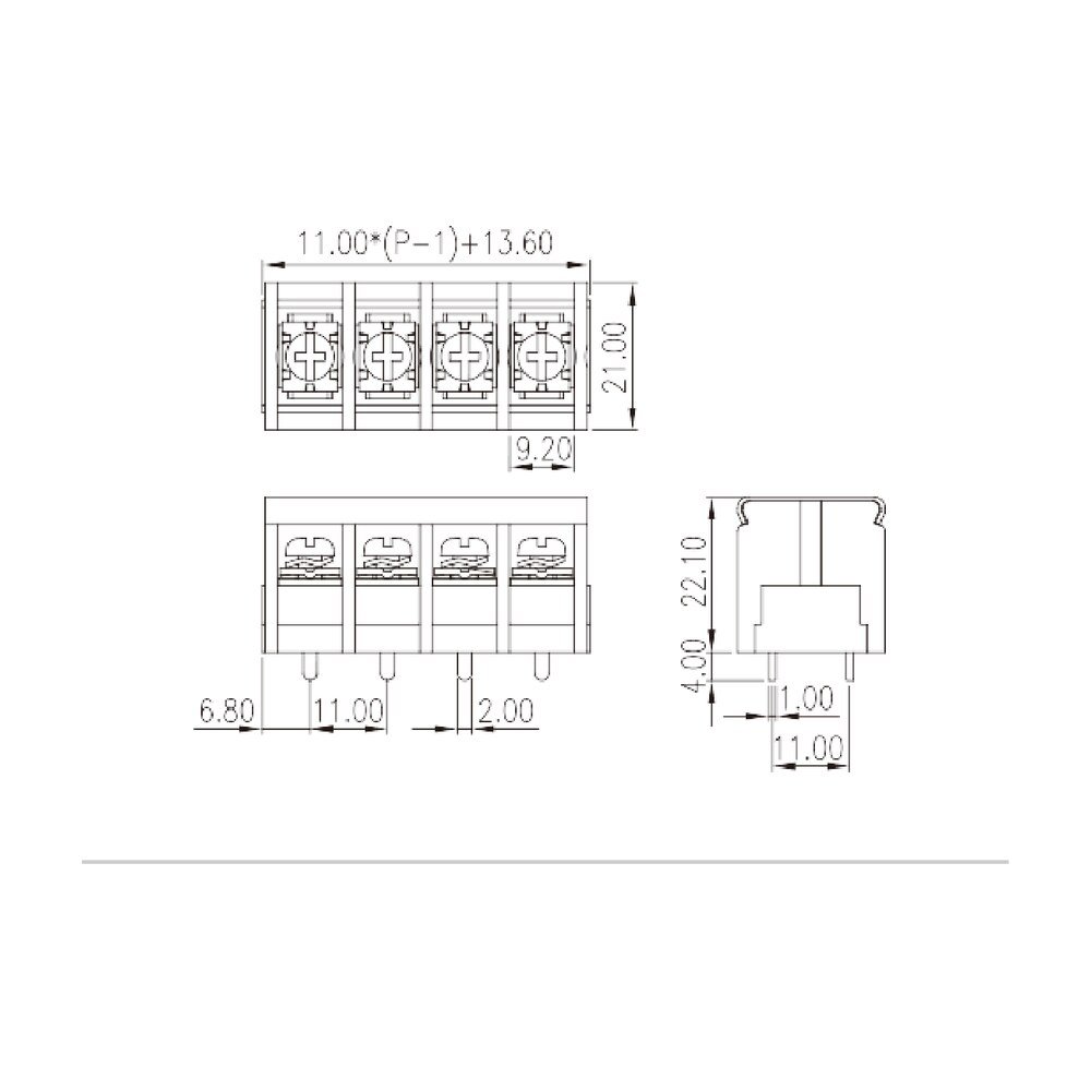 DT-66-C01W-XX — Barrier terminal blocks , Screw connection
