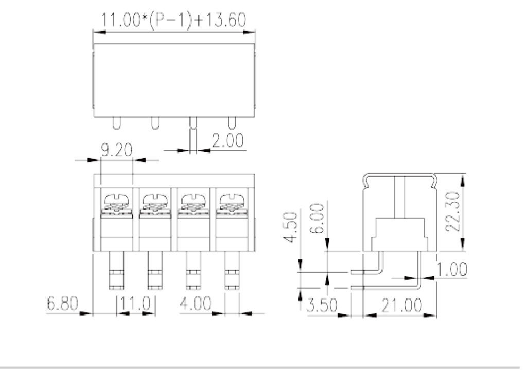 DT-66-C11W-XX — Barrier terminal blocks , Screw connection