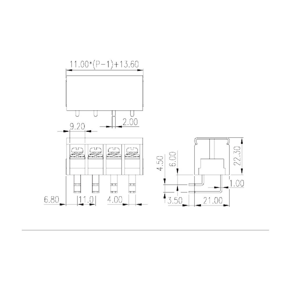 DT-66-C11W-XX — Barrier terminal blocks , Screw connection