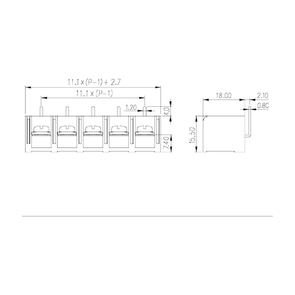 DT-69-H51W-XX — Barrier terminal blocks, Screw connection