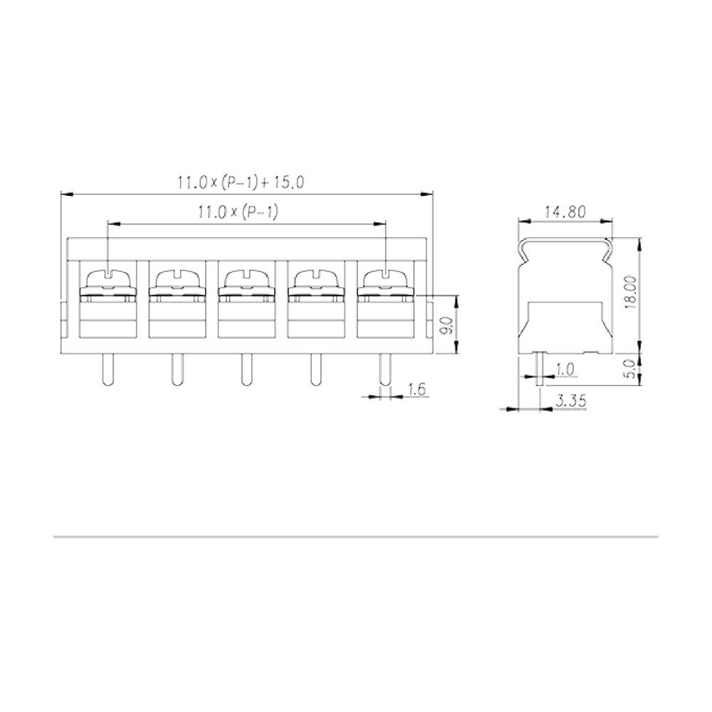 DT-6G-B02W-XX — Barrier terminal blocks , Screw connection