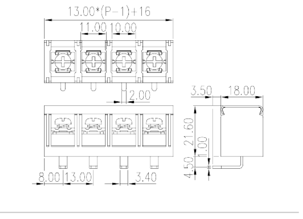 DT-7C-B18W-XX — Barrier terminal blocks, Screw connection