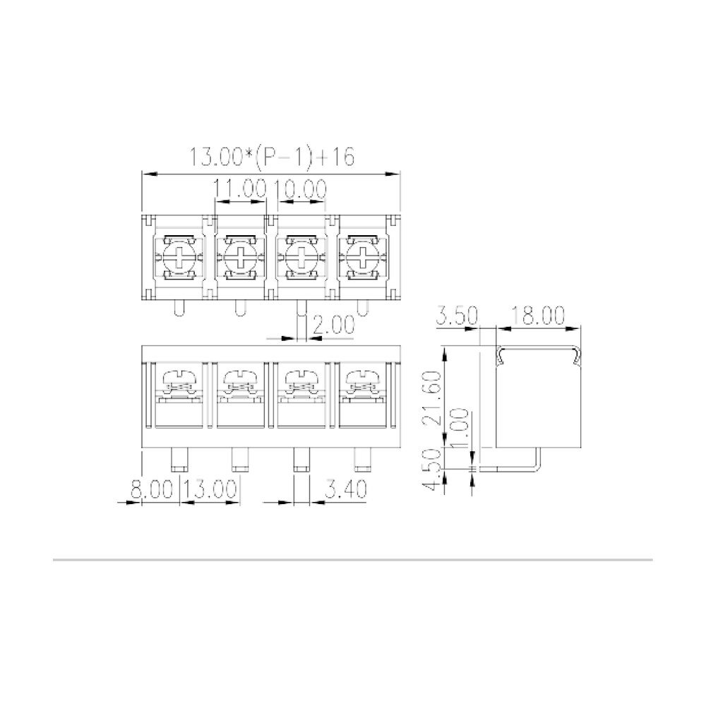 DT-7C-B18W-XX — Barrier terminal blocks, Screw connection