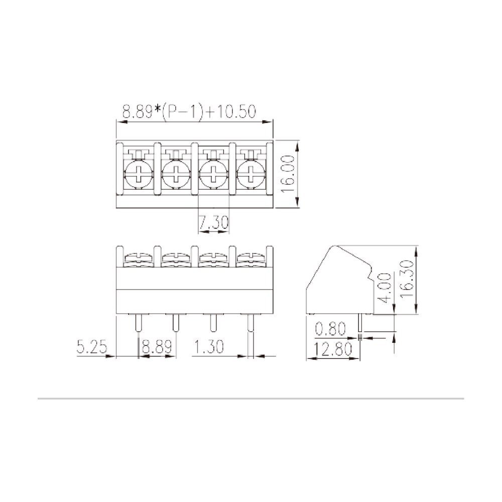 DT-89-B01W-XX — Barrier terminal blocks , Screw connection
