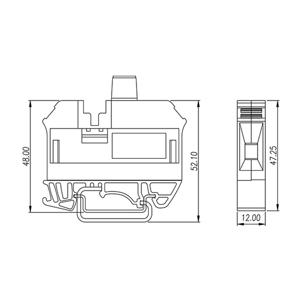 DK10-TFA — DIN rail terminal blocks, Fuse terminal blocks
