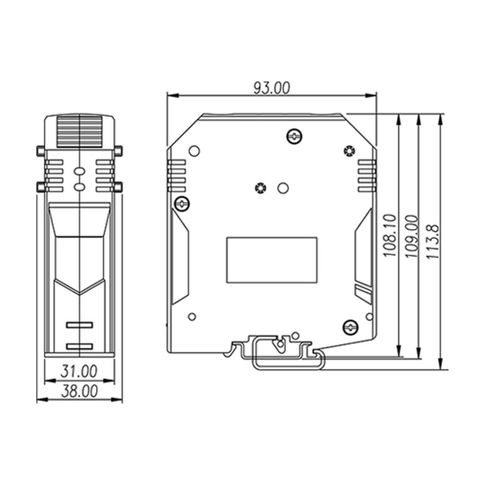DK150 — DIN rail terminal blocks, Feed through terminal blocks