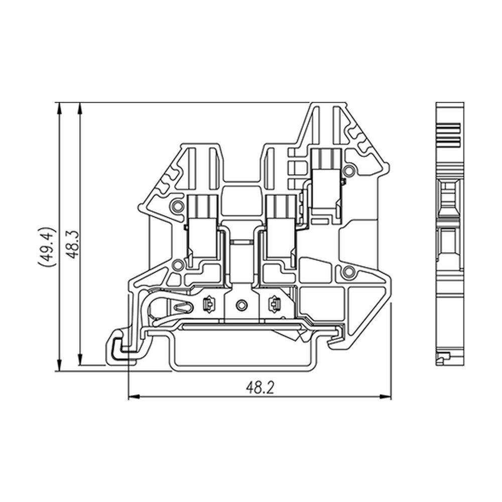 DK2.5N-TN-PE — DIN rail terminal blocks, Grounding terminal blocks