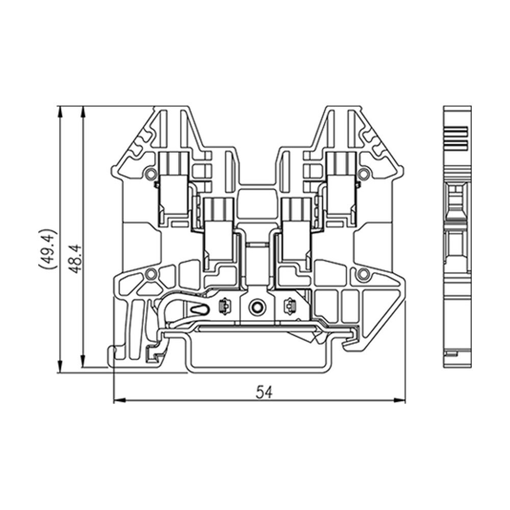 DK2.5N-TR-PE — DIN rail terminal blocks, Grounding terminal blocks