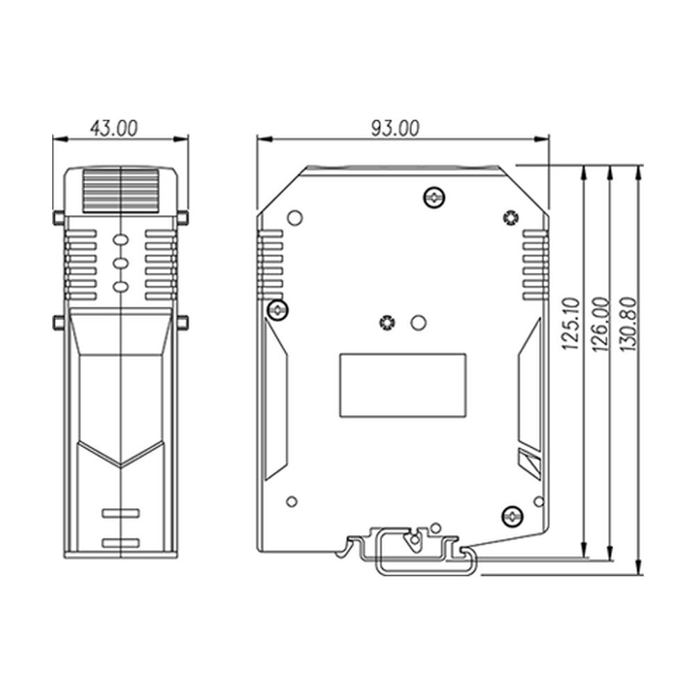 DK240 — DIN rail terminal blocks, Feed through terminal blocks