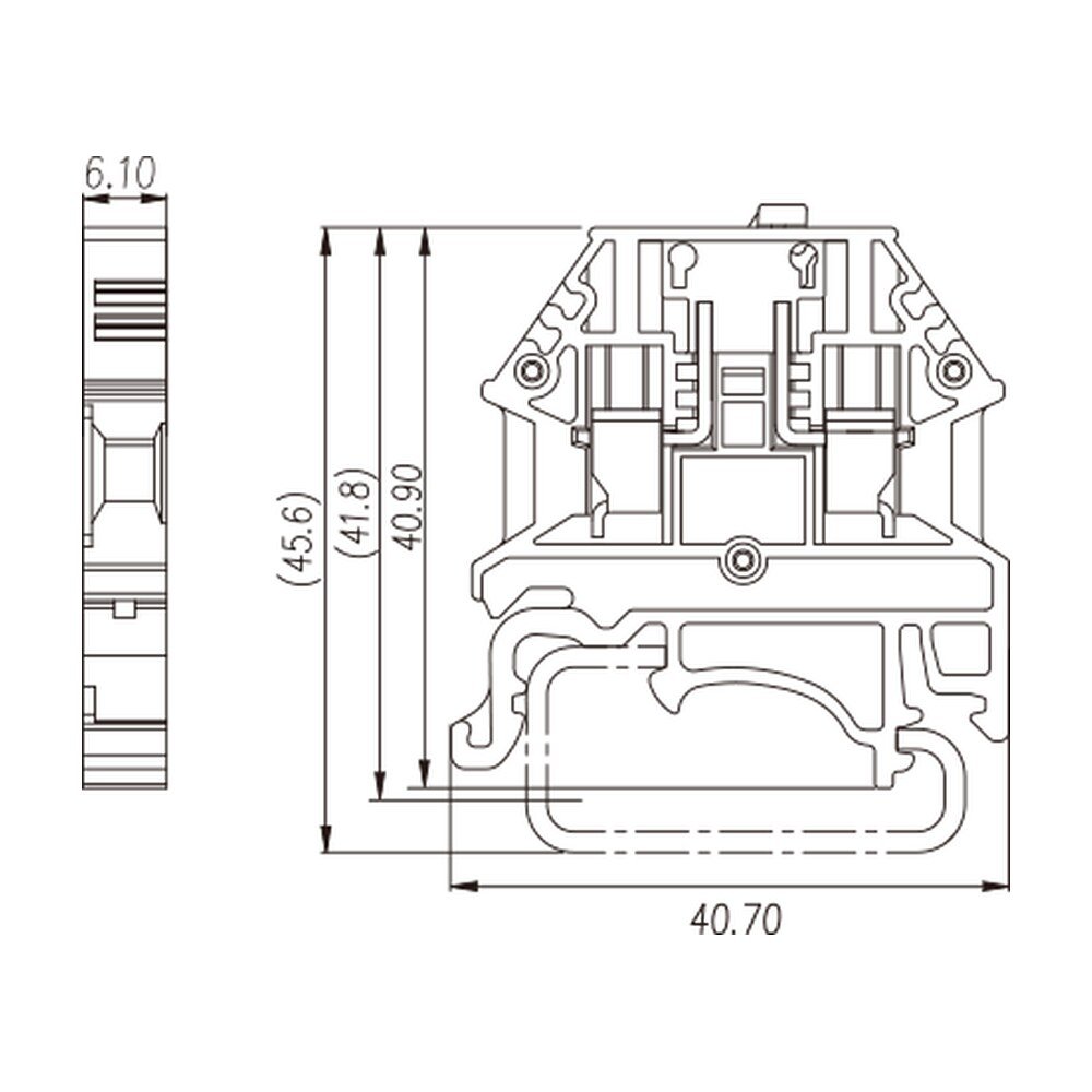 DK4N-TG — DIN rail terminal blocks, Disconnect terminal blocks
