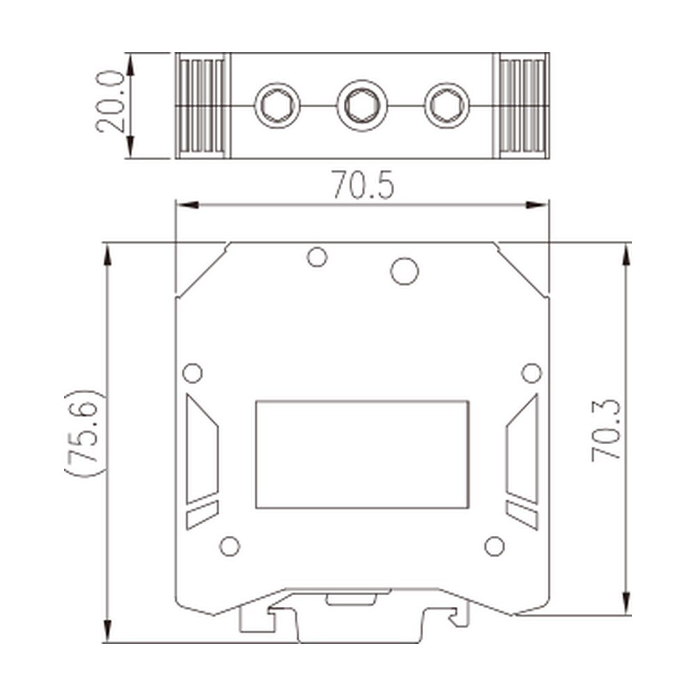 DK50-PE — DIN rail terminal blocks, Grounding terminal blocks