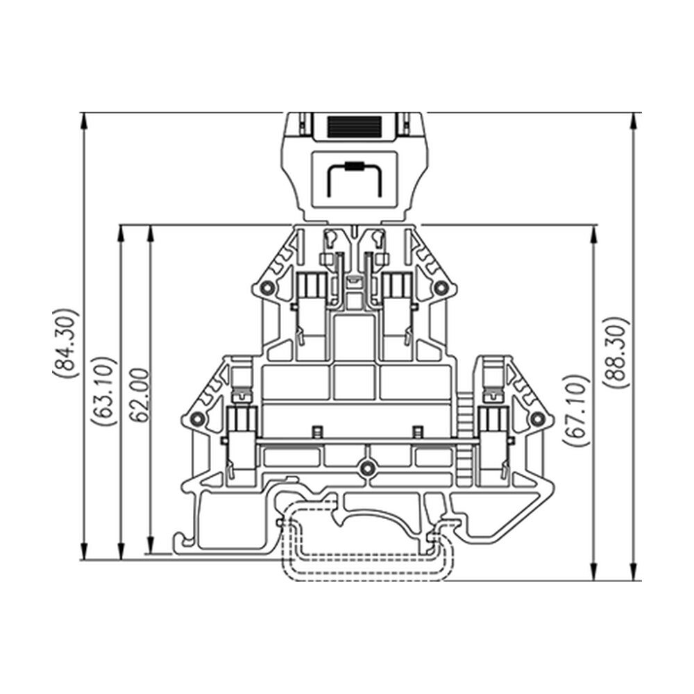 DKK2.5N-CP — DIN rail terminal blocks, Disconnect terminal blocks