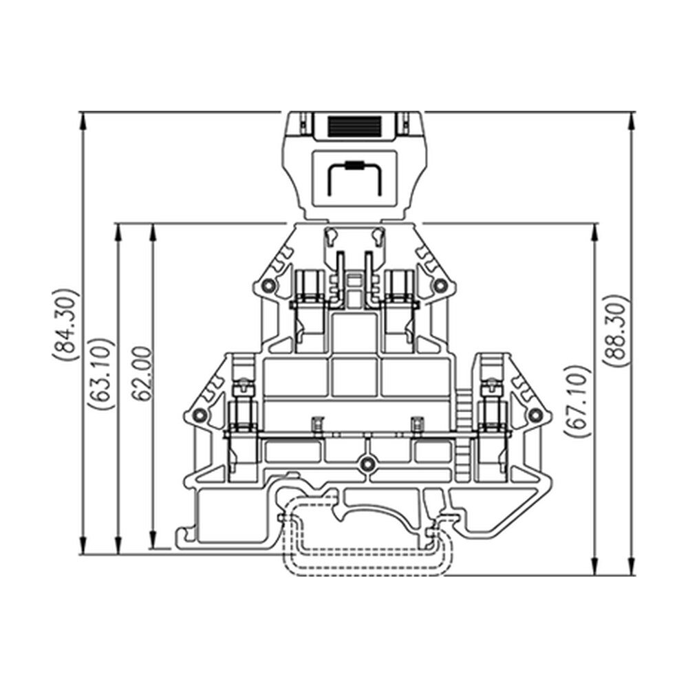 DKK4N-CP — DIN rail terminal blocks, Disconnect terminal blocks
